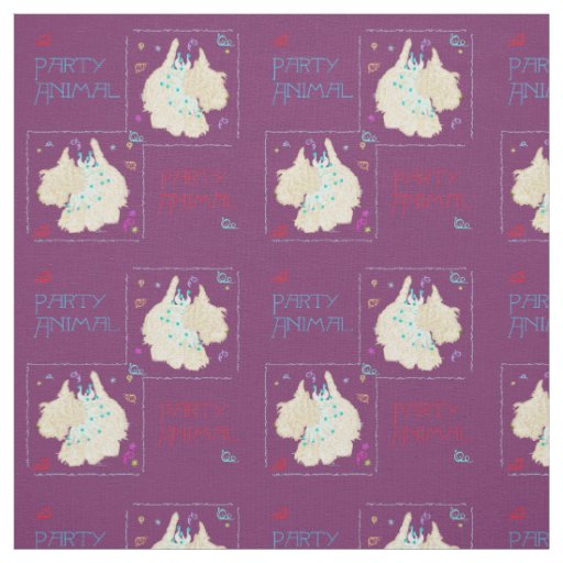 Dancing Scottish Terrier Fabric