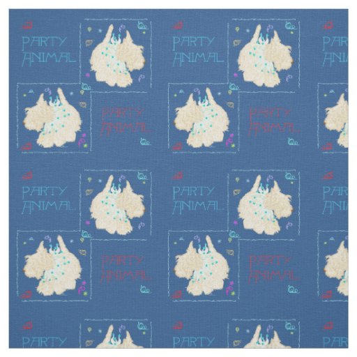 Dancing Scottish Terrier Fabric