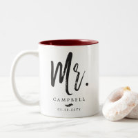 Dancing Script Lettering Mr. and Mrs.
