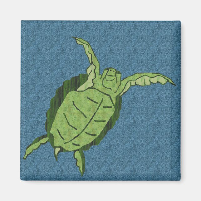 Dancing sea turtle magnet (Front)