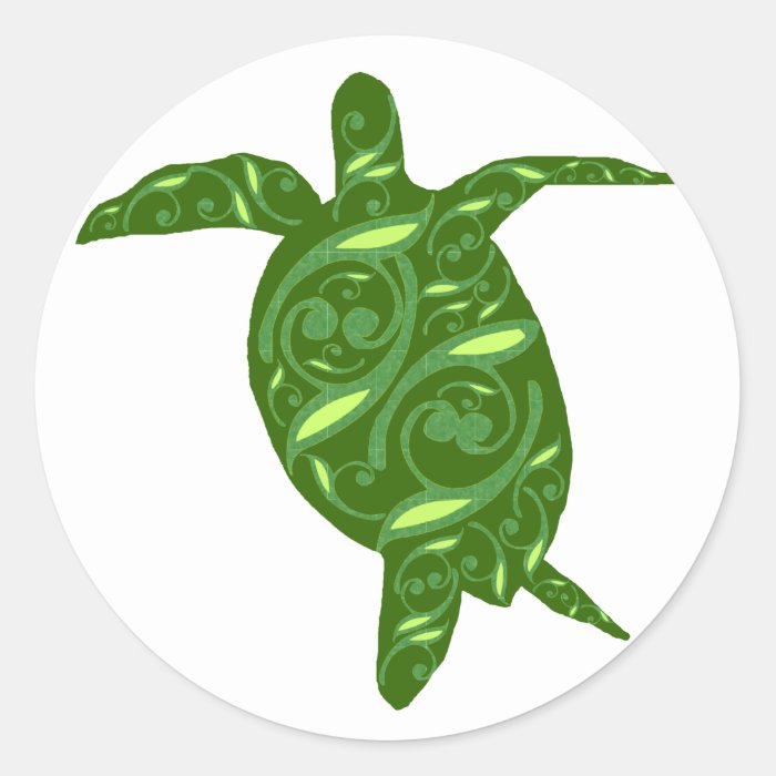Dancing sea turtle stickers