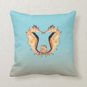 Dancing Seahorses Throw Pillow