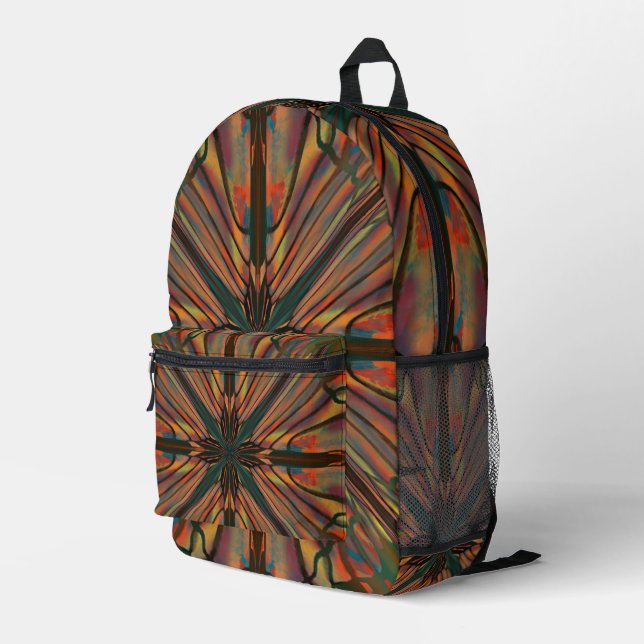 Dancing Shadows Of The Scorpion King Pattern  Printed Backpack (Back Corner Right)