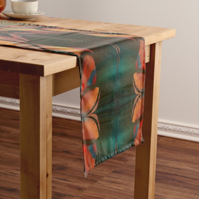 Dancing Shadows Of The Scorpion King Short Table Runner (In Situ)