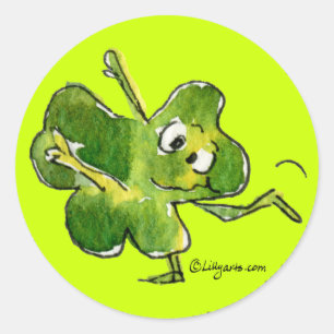Dancing Shamrock Irish Jig Sticker