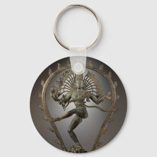Dancing Shiva statue photo Keychain