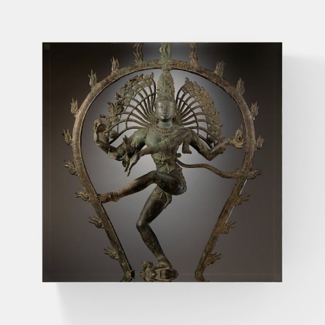 Dancing Shiva statue photo Paperweight (Front)