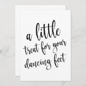 Dancing Shoes Calligraphy Affordable Wedding Sign (Front/Back)