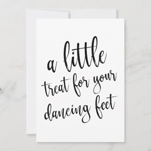 Dancing Shoes Calligraphy Affordable Wedding Sign