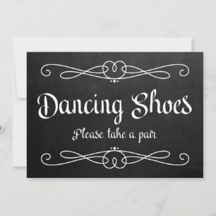"Dancing Shoes" Chalkboard Wedding Sign