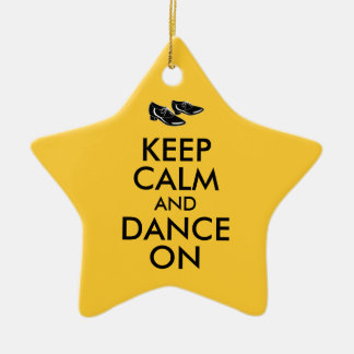 Dancing Shoes Customizable Keep Calm and Dance On Ceramic Ornament