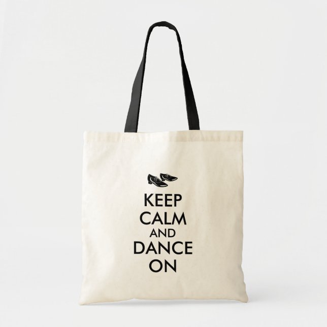 Dancing Shoes Customizable Keep Calm and Dance On Tote Bag (Front)