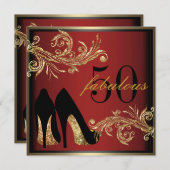 Dancing Shoes - Fabulous 50th Birthday Invitation (Front/Back)