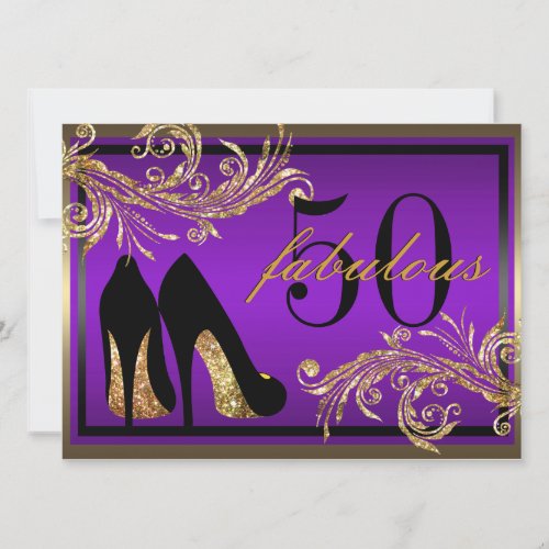 Dancing Shoes _ Fabulous 50th Birthday Invitation