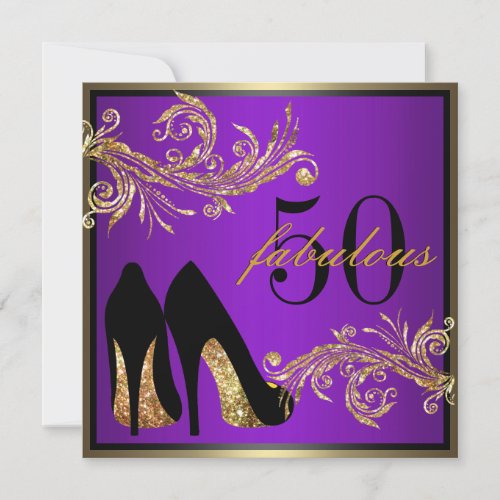 Dancing Shoes - Fabulous 50th Birthday Invitation