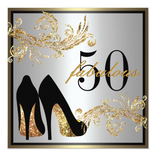 Shoes Sample Invitations For 50Th Birthday 3