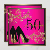 Dancing Shoes - Fabulous 50th Birthday Invitation (Front/Back)