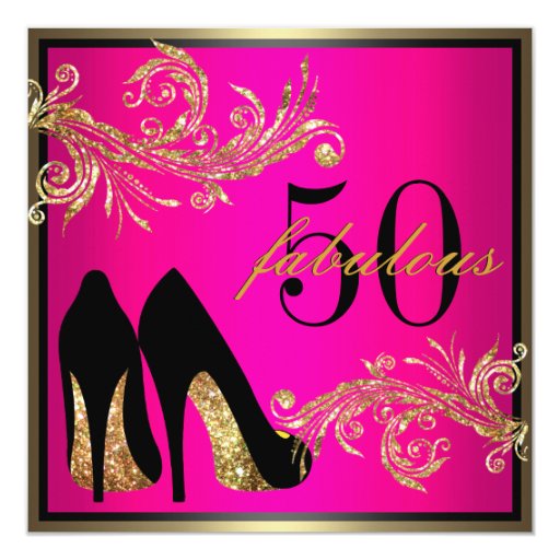 Shoes Sample Invitations For 50Th Birthday 7