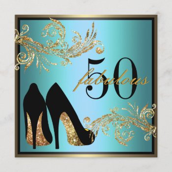 Dancing Shoes - Fabulous 50th Birthday Invitation by party_depot at Zazzle