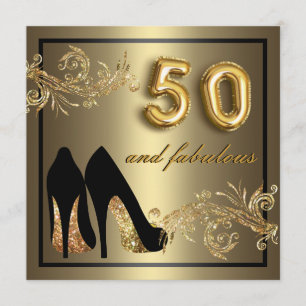 Dancing Shoes - Fabulous 50th Birthday Invitation