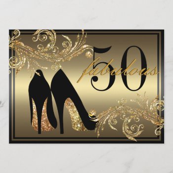 Dancing Shoes - Fabulous 50th Birthday Invitation by party_depot at Zazzle
