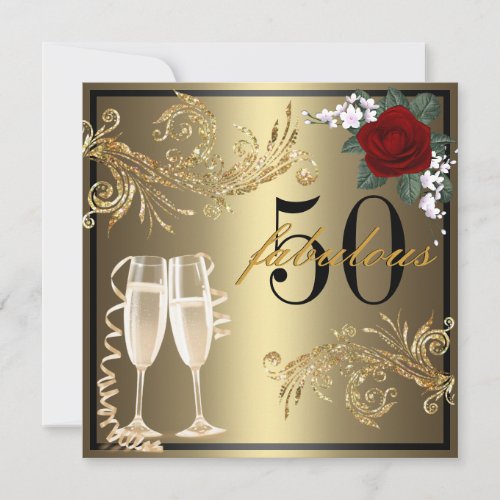 Dancing Shoes - Fabulous 50th Birthday Invitation