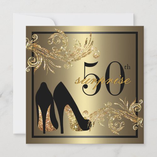 Dancing Shoes _ Fabulous 50th Surprise Invitation