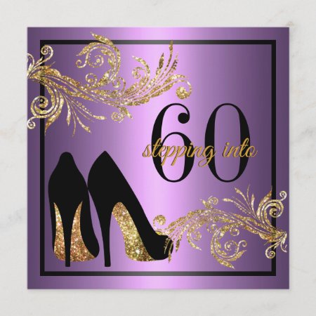 Dancing Shoes - Fabulous 60th Birthday Invitation