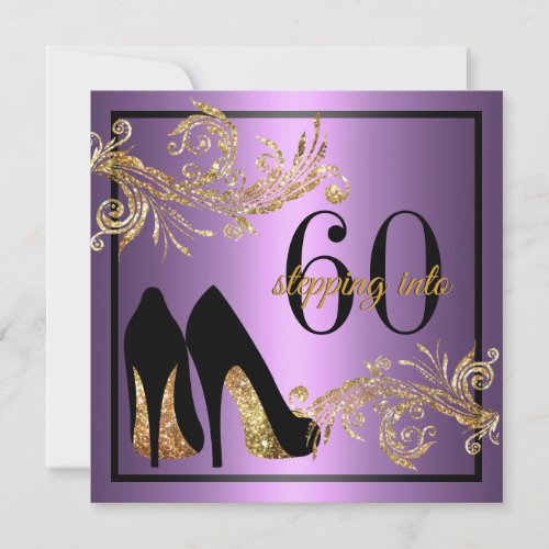 Dancing Shoes _ Fabulous 60th Birthday Invitation