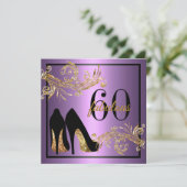 Dancing Shoes - Fabulous 60th Birthday Invitation (Standing Front)