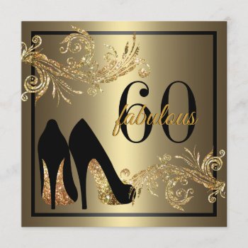 Dancing Shoes - Fabulous 60th Birthday Invitation by party_depot at Zazzle