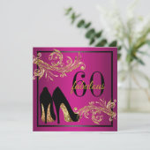Dancing Shoes - Fabulous 60th Birthday Invitation (Standing Front)