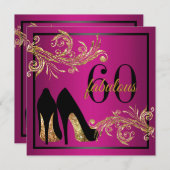 Dancing Shoes - Fabulous 60th Birthday Invitation (Front/Back)