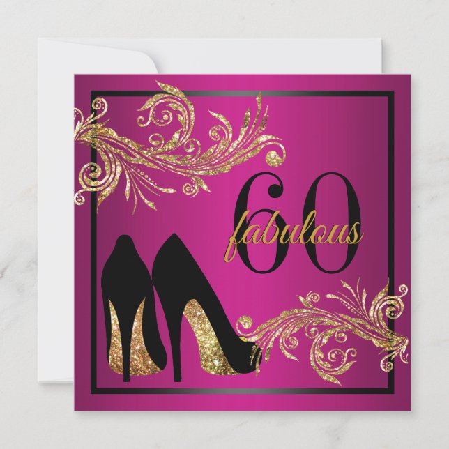 Dancing Shoes - Fabulous 60th Birthday Invitation (Front)