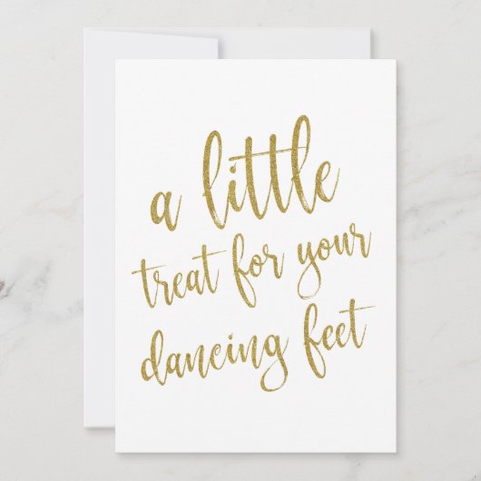 Dancing Shoes Gold Glitter Affordable Sign (Front)