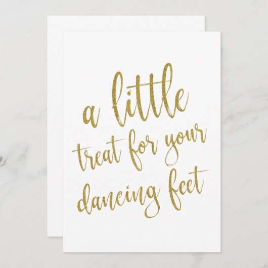 Dancing Shoes Gold Glitter Affordable Sign (Front/Back)