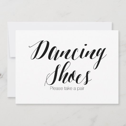 "Dancing Shoes Please take a pair" Wedding Sign (Front)