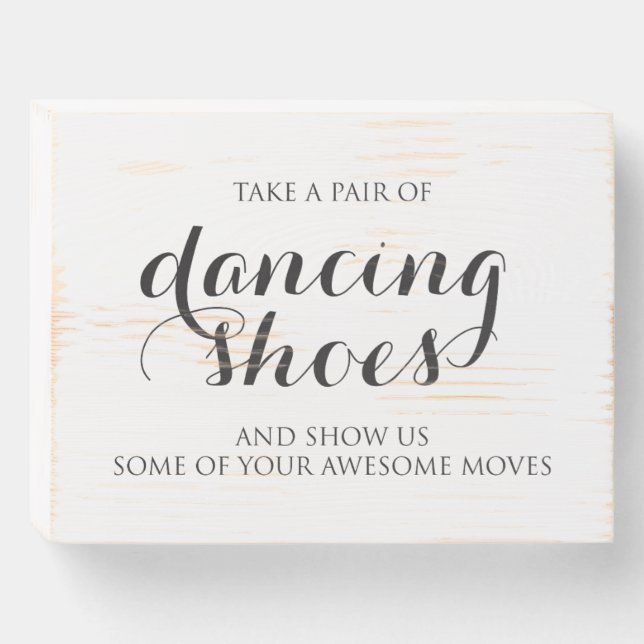 Dancing Shoes Wedding Reception Sign (Front Horizontal)