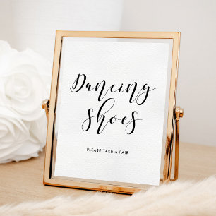 Dancing shoes wedding sign