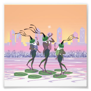 Dancing Singing Party Frogs Photo Print