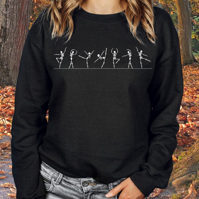 Dancing Skeleton Ballerinas Ballet Sweatshirt (Creator Uploaded)