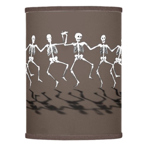 Dancing Skeleton Bones Halloween Lamp Shade