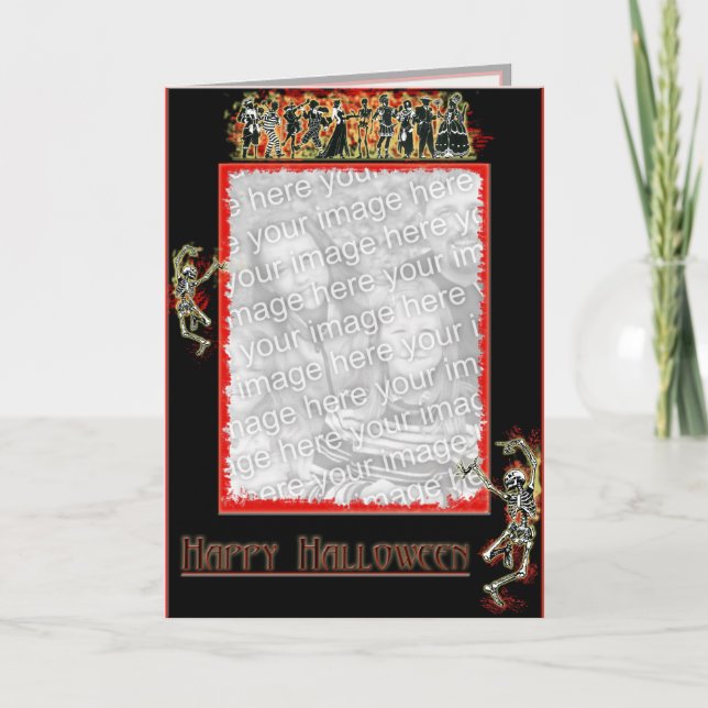 Dancing Skeleton border card (Front)
