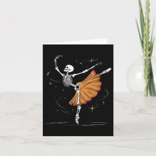Dancing Skeleton Byllerina Byllet Dance Halloween Card