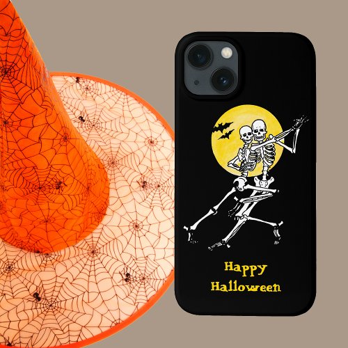 Dancing Skeleton Couple Under a Full Moon  iPhone 13 Case