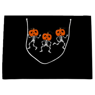 Dancing Skeleton Dabbing Skeletons Halloween Gift Large Gift Bag