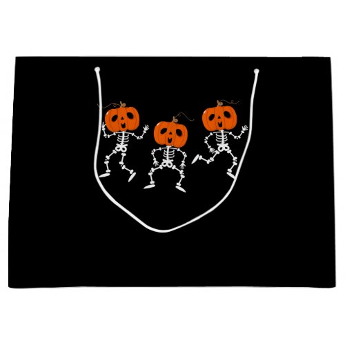 Dancing Skeleton Dabbing Skeletons Halloween Gift Large Gift Bag