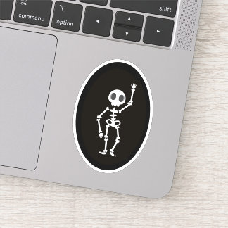 Dancing Skeleton Die Cut Sticker Decal
