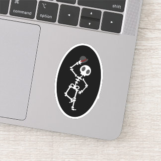 Dancing Skeleton Die Cut Sticker Decal