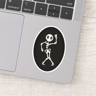Dancing Skeleton Die Cut Sticker Decal